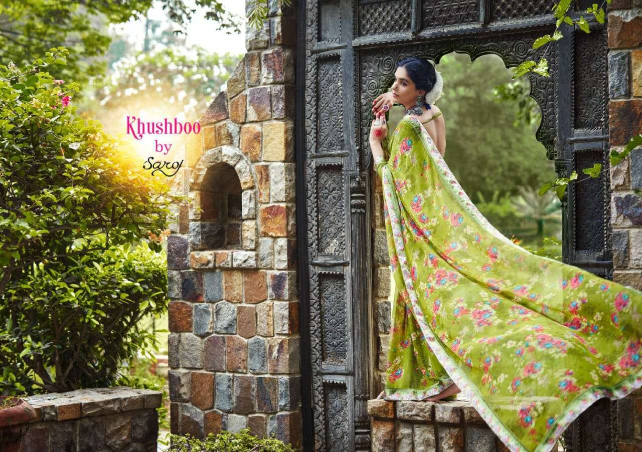 Khushboo By Saroj Georgette Saris Export