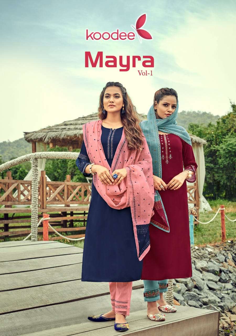 Koodee Mayra Vol 1 Rayon Full Stitch Salwar Suits