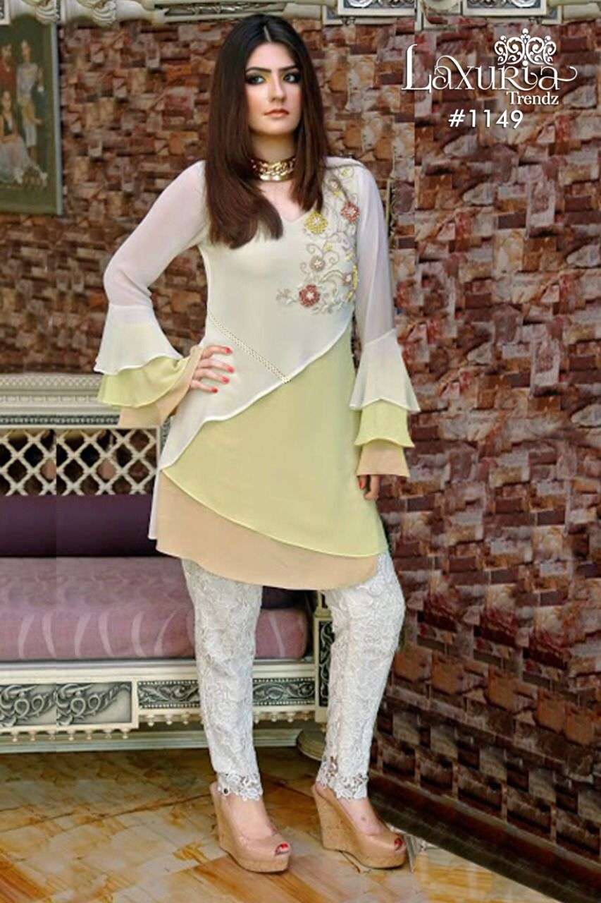 Laxuria 1149 Georgette Pakistani Kurti With Pant Collection