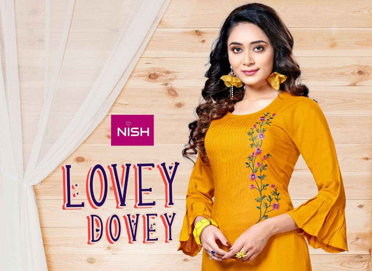 Lovey Dovey  By Nish Heavy Rayon Slub   Work  With Plazo Catlog Collecton Whoelsaler Best Rate In Surat