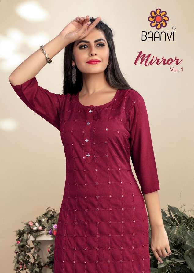 Mirror Vol 1 By Baanvi Bigger Size Fully Stitched Kurtis Wholesale