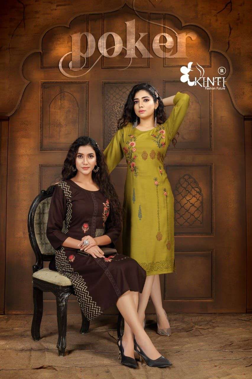 Poker By Kinti Readymade Kurti Low Range Exports