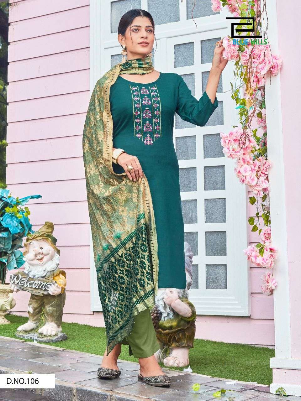 Queen Vol 3 By Blue Hills Kurti With Bottom And Dupatta