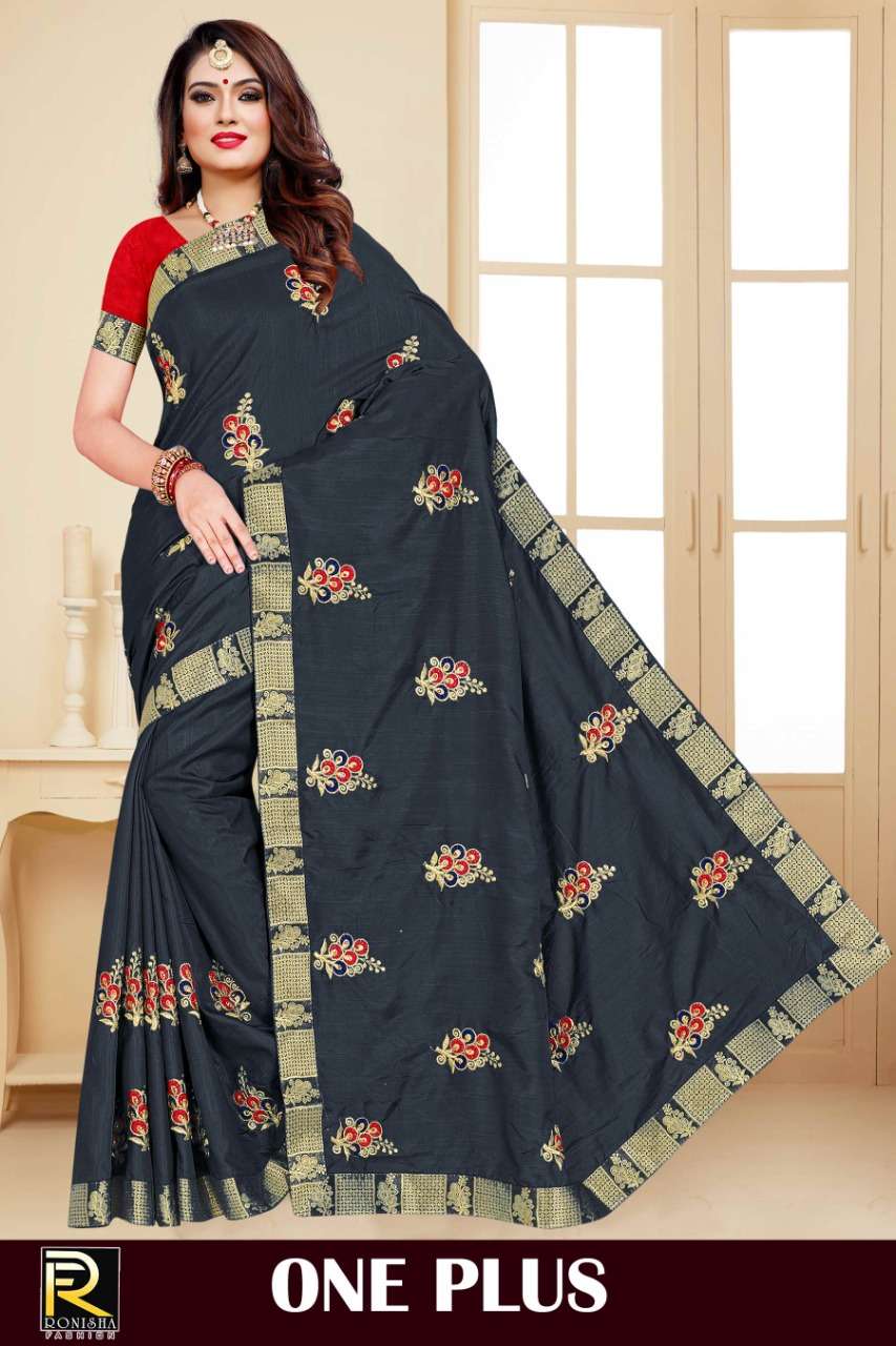 Ranjna Saree One Plus Embroidery Warked Fastive Wear Saree Collection