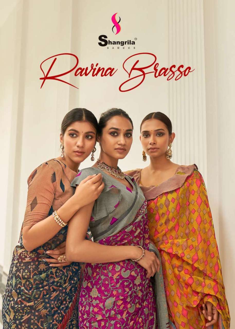 Ravina Orgenza Brasso Designer Sarees By Shangrila