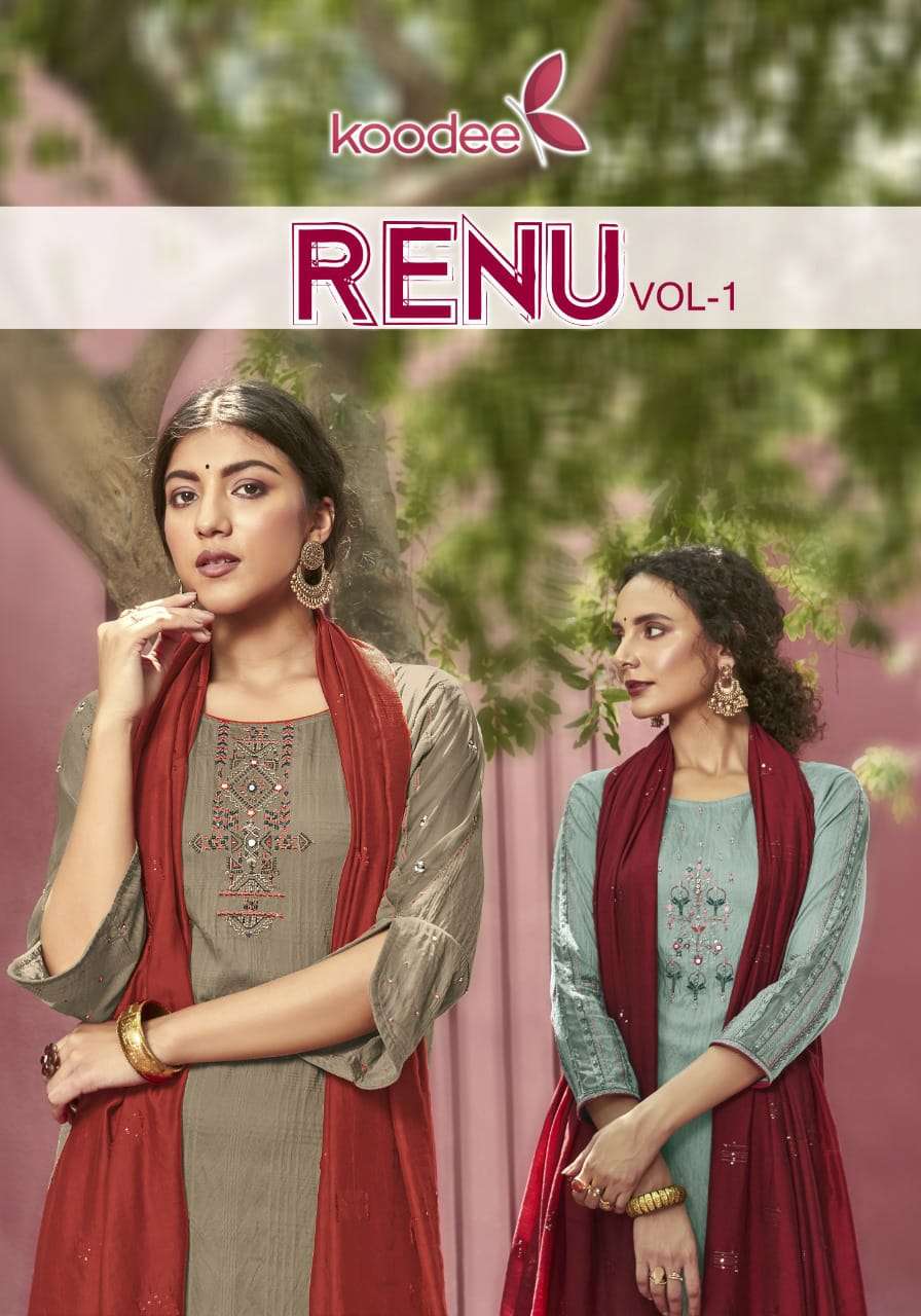 Renu 1 Fancy Kurti Pant With Dupatta By Koodee