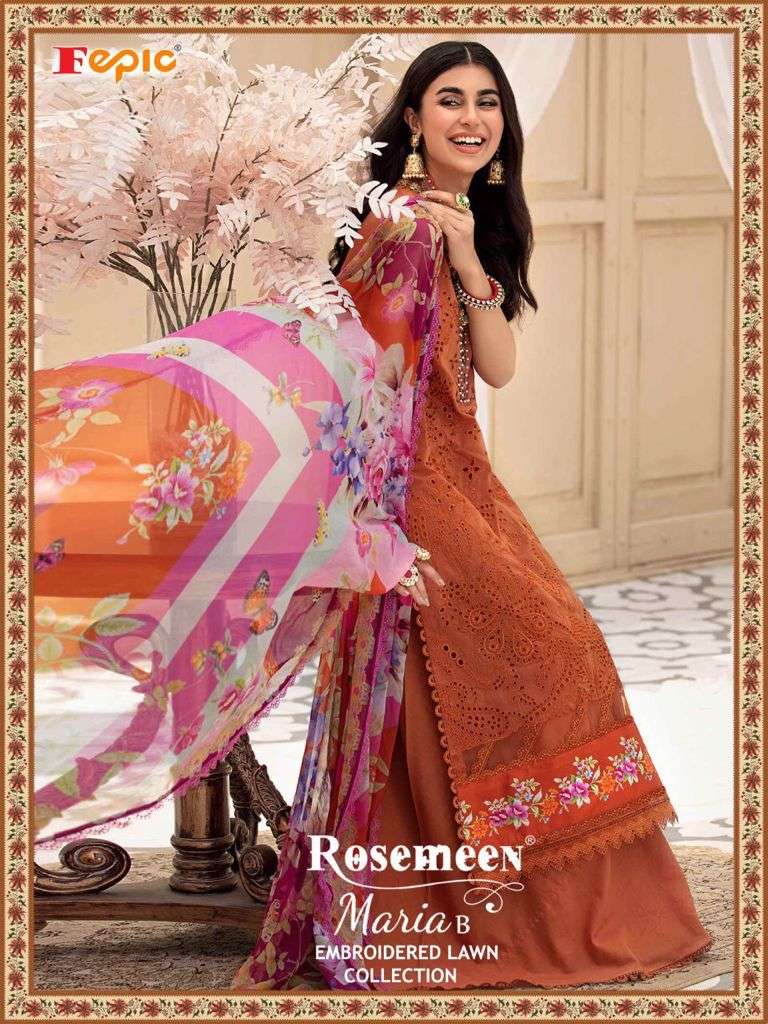 Rosemeen Maria B 2127-2130 Series Cotton Work Pakistani Dress Material By Fepic