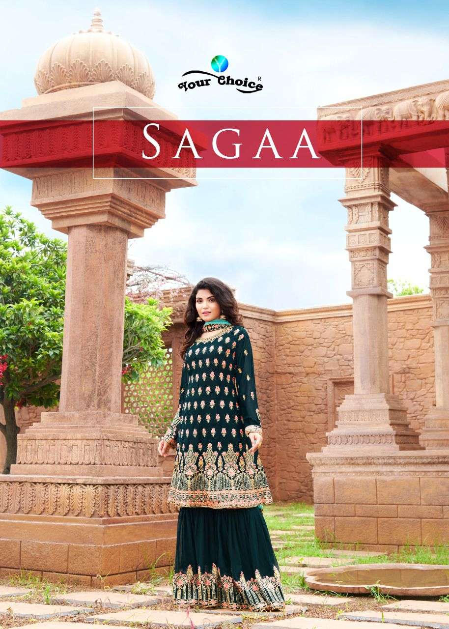 Sagga Long Peplum With Garara By Your Choice