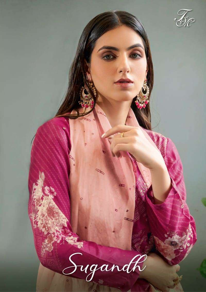 Sahiba T And M Designer  Present Sugandh Pure Silk Digital Print Salwar Suit With Hand Work