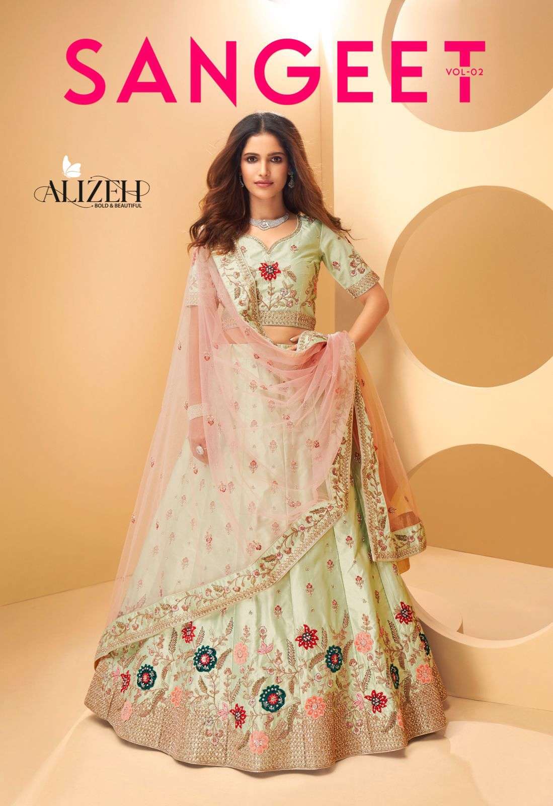 Sangeet Vol 2 By Alizeh Silk Bridal Wedding Fancy Lehenga