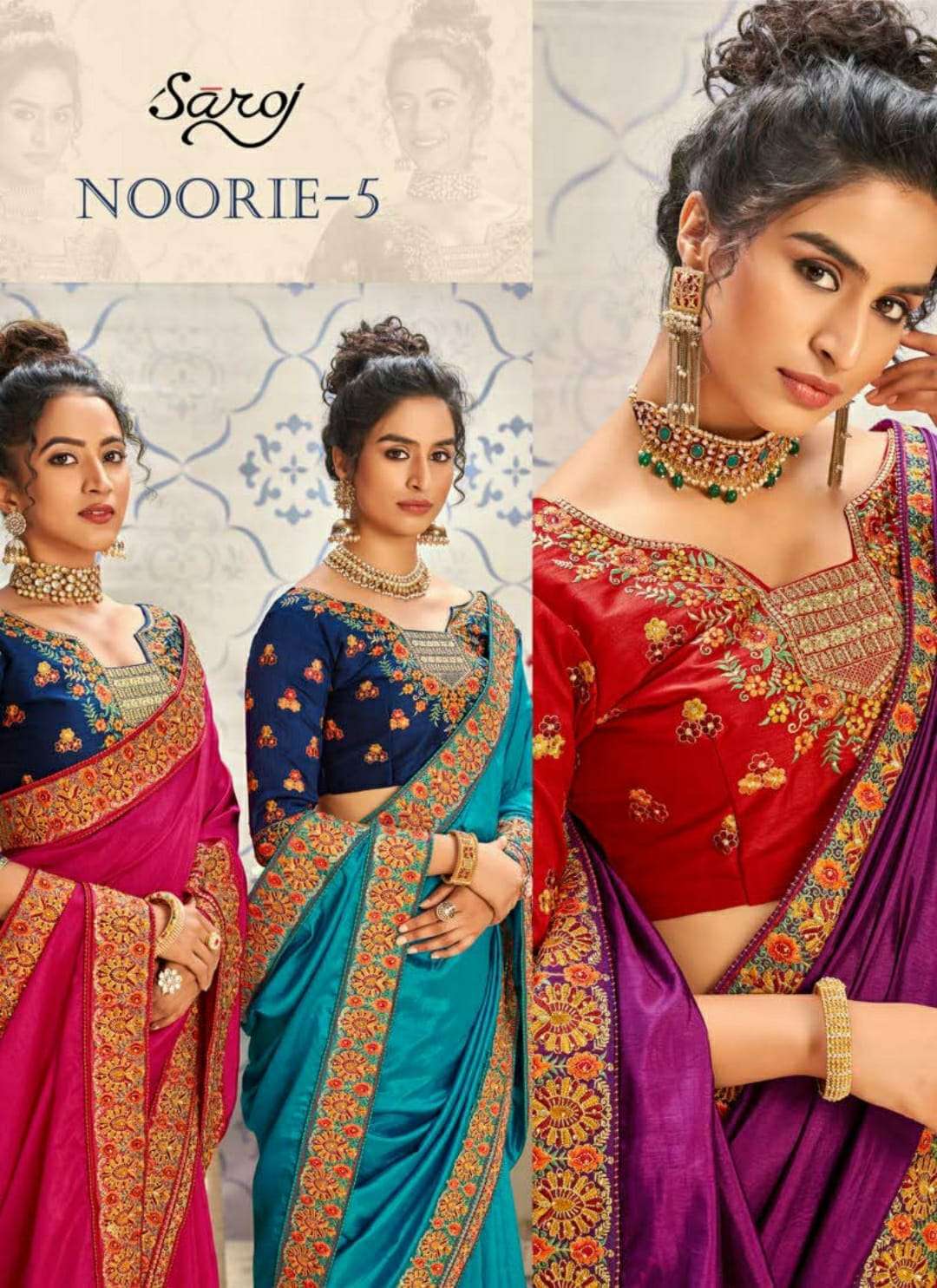 Saroj Noorie Vol 5 Silky Designer Fancy Sarees