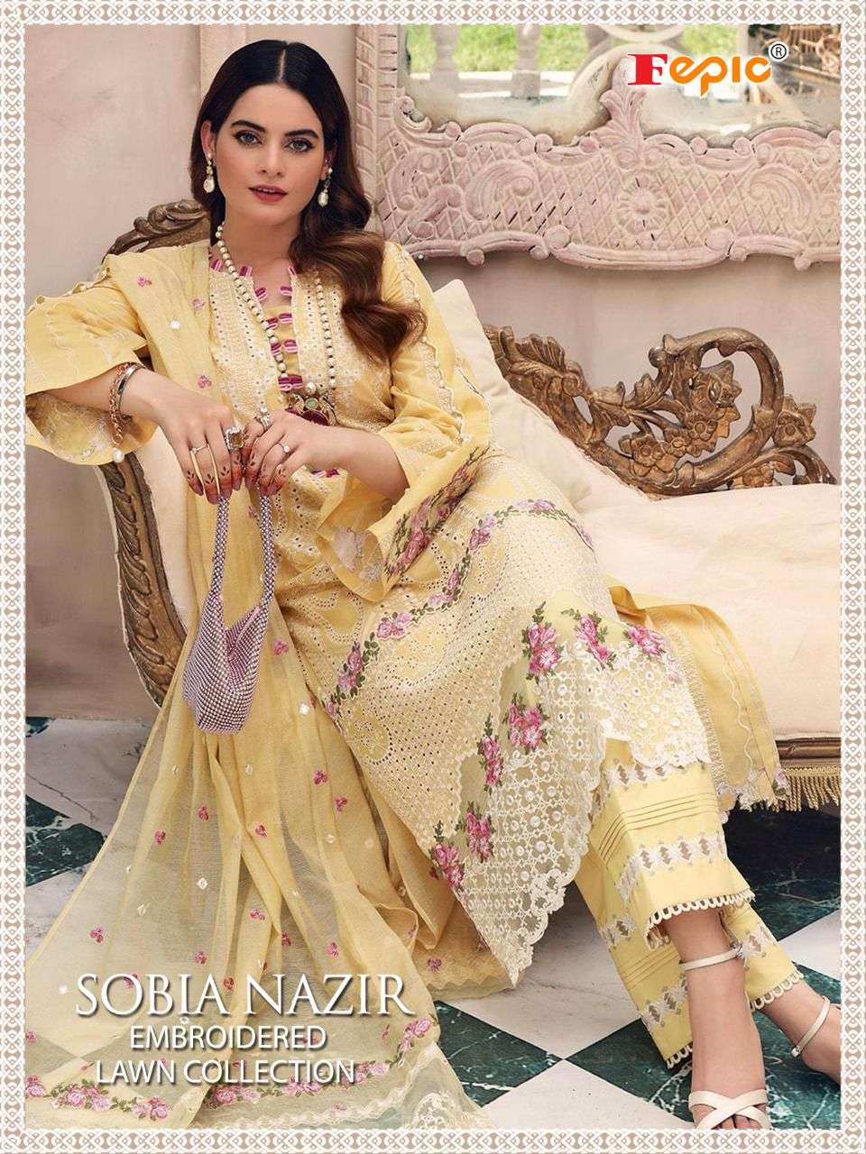 Sobia Nazir Embroidered Lawn By Fepic Pakistani Fancy Dress Materials