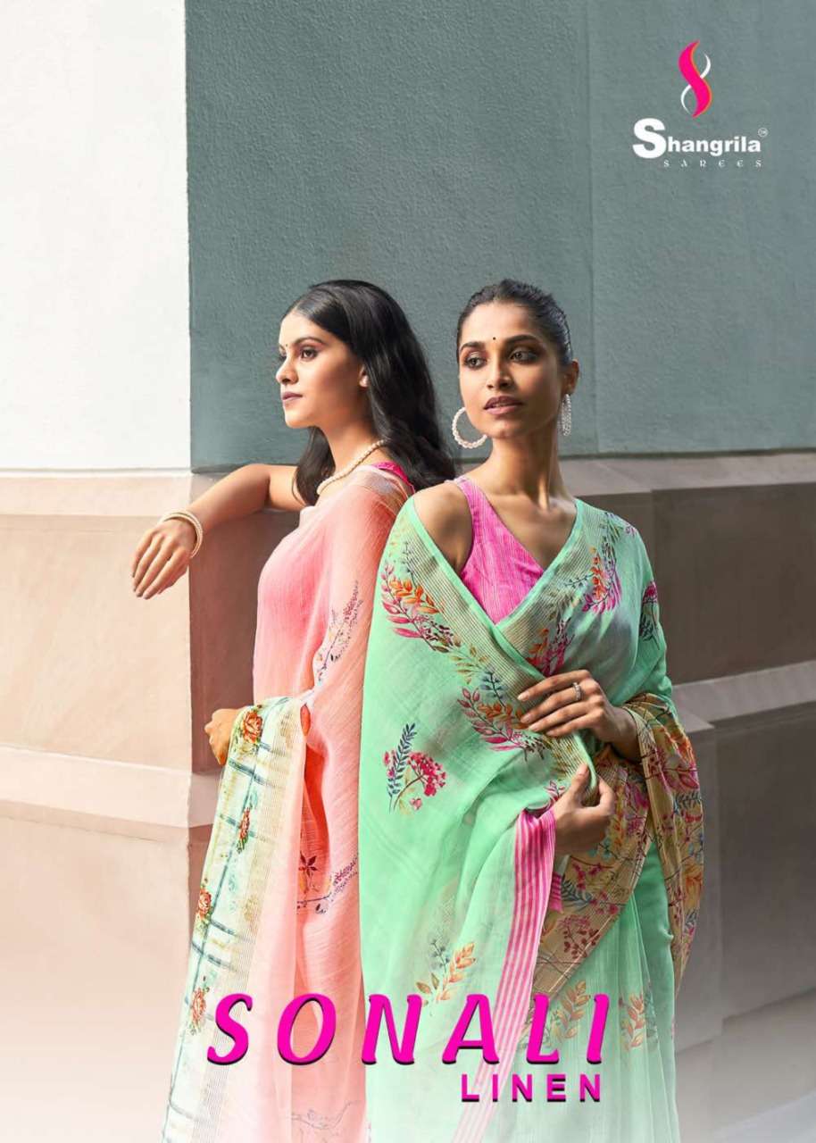 Sonali Linen Most Magnificent And Rich Collection Of Linen Cotton Sarees By Shangrila