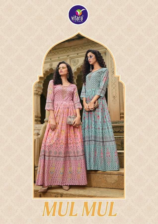 Vitara Mulmul Exclusive Fancy Long Gowns