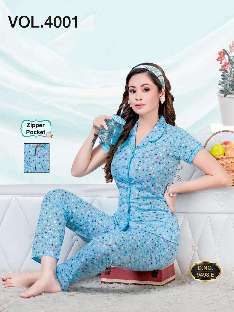 Vogue Shinker Vol.4001 By Ft Heavy Shinker Hosiery Cotton Night Suit Catlog Wholesaler Best Rate