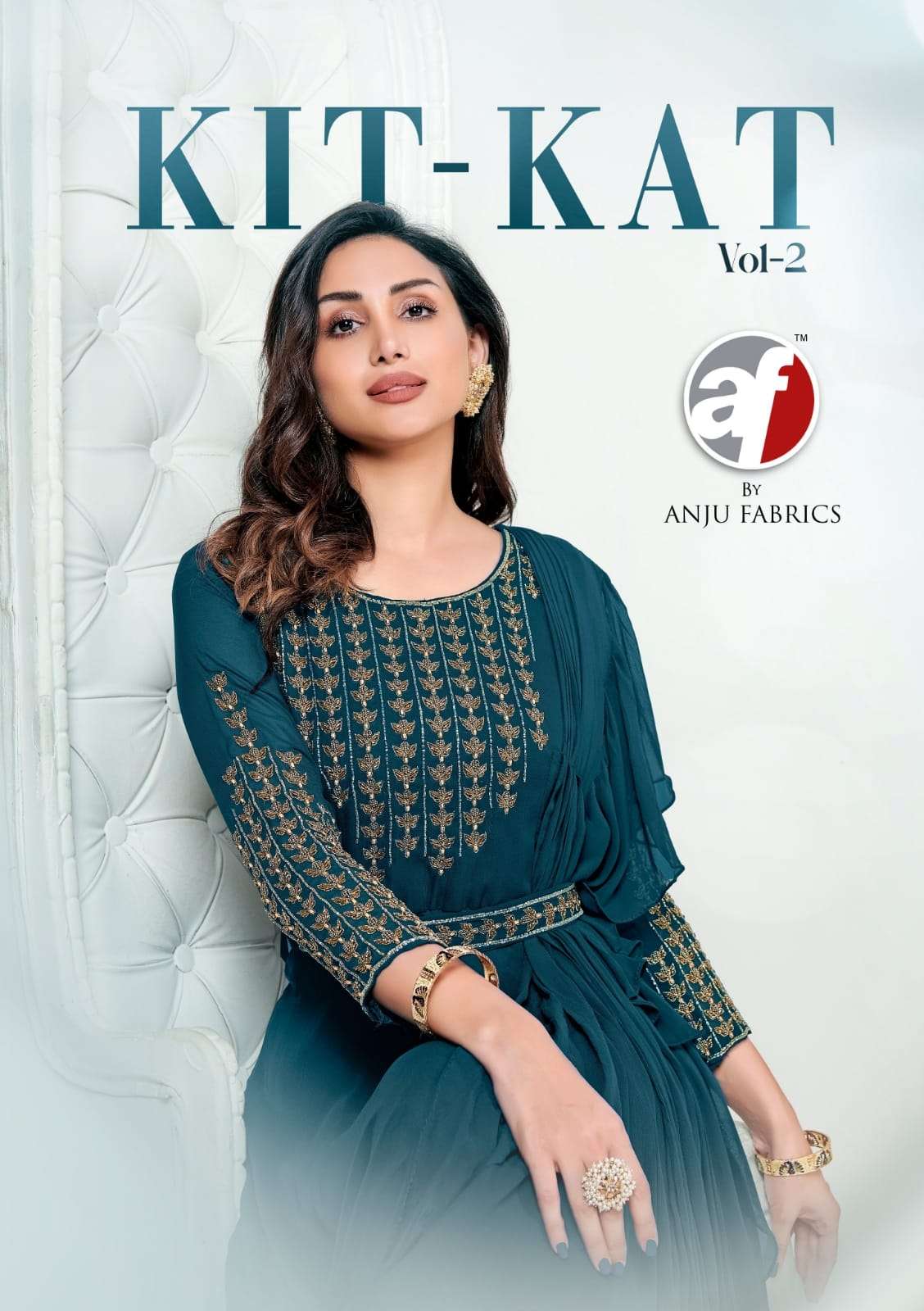 A F kurti introduce new stylish collection kitkat vol 2 designer long one pc for diwali
