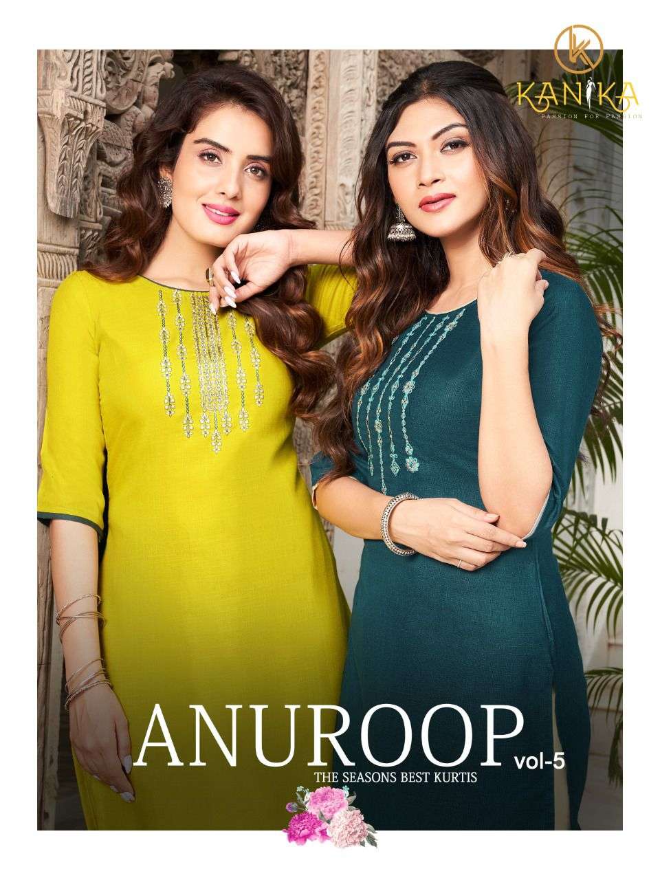 ANUROOP VOL 5 BY KANIKA COTTON KURTI WITH EMBROIDERY WORK