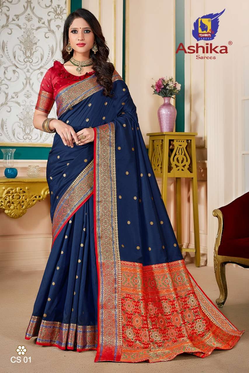 ashika saree wholesaler in surat ashika charkha fancy silk saree with rich pallu 