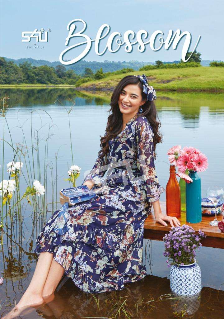 blossom vol 2 by s4u chiffon flared designer gown collection