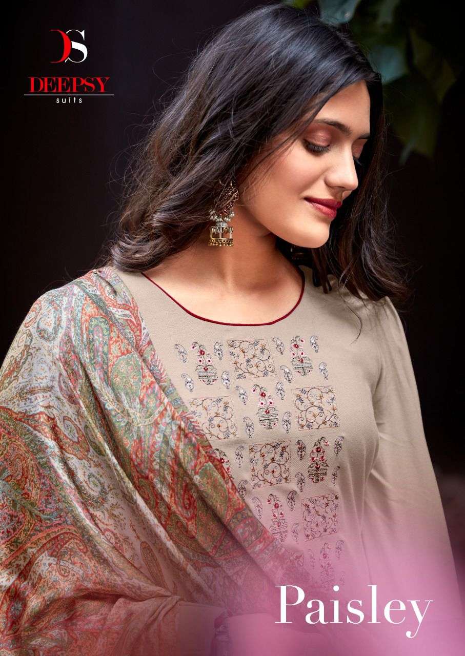 deepsy suits launch paisely pashmina salwar kameez with embroidery work winter collection