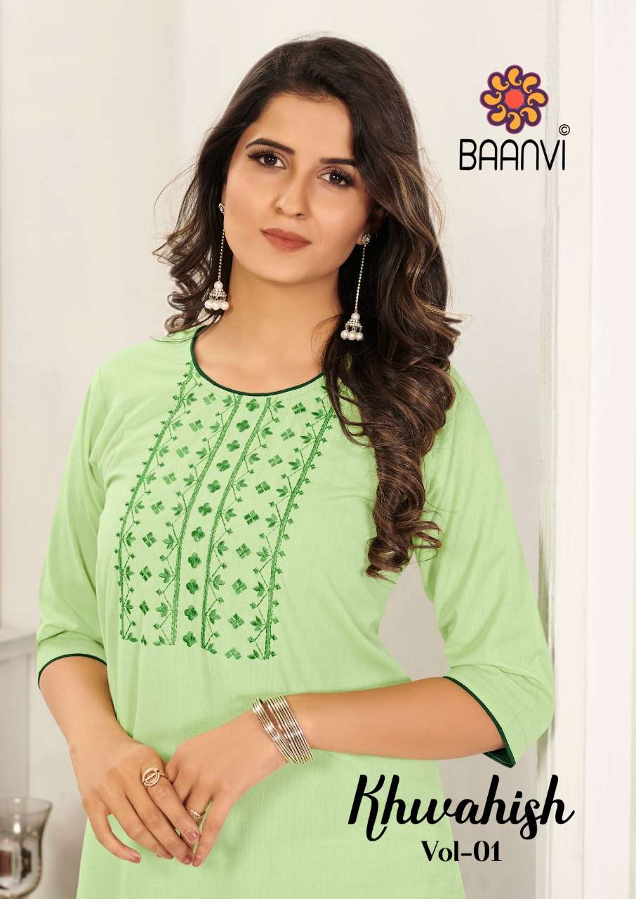 khwahish vol 1 by baanvi cotton daily wear ladies kurtis