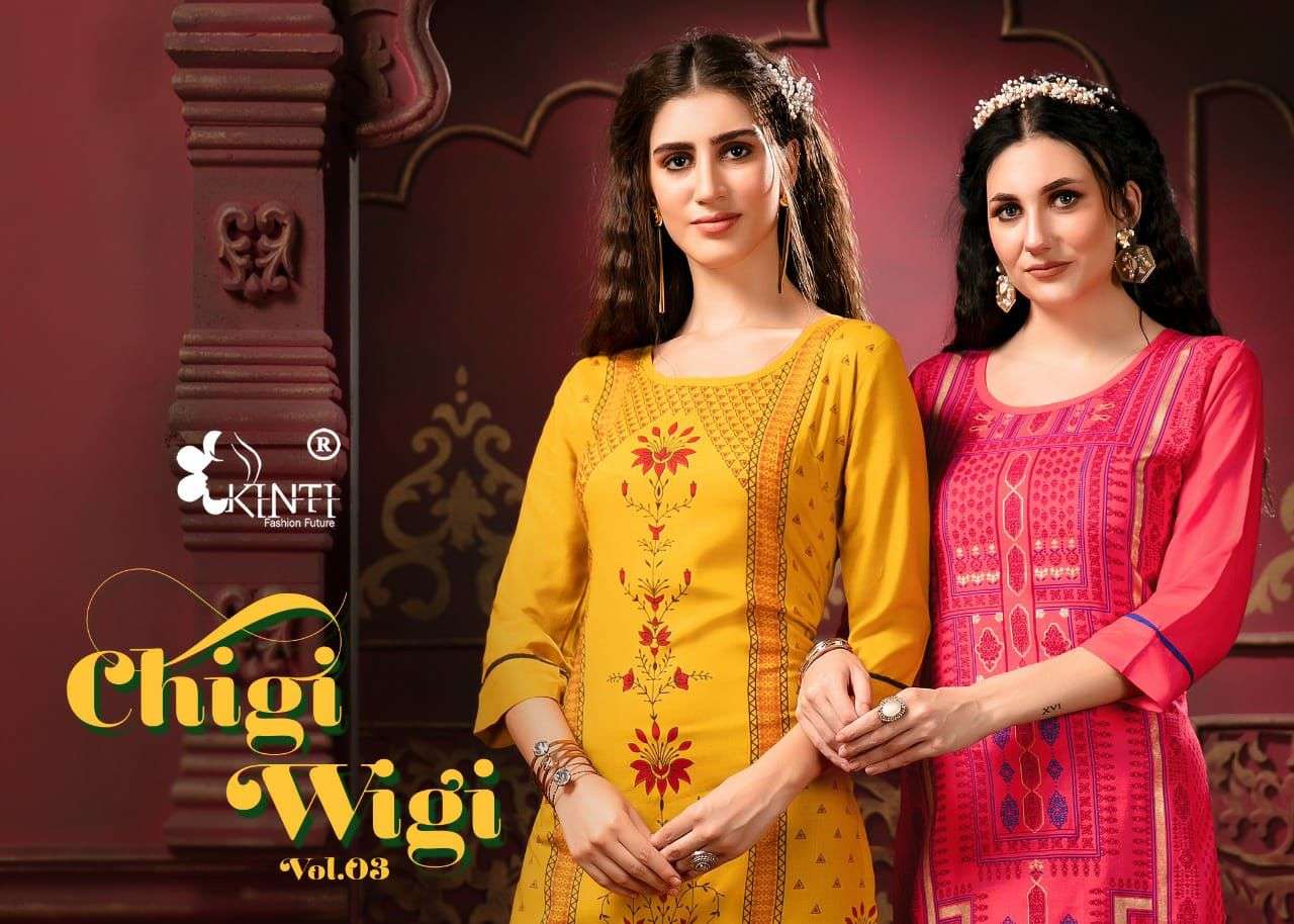 kinti chigi wigi 3 casual wear kurti at lowest cost 