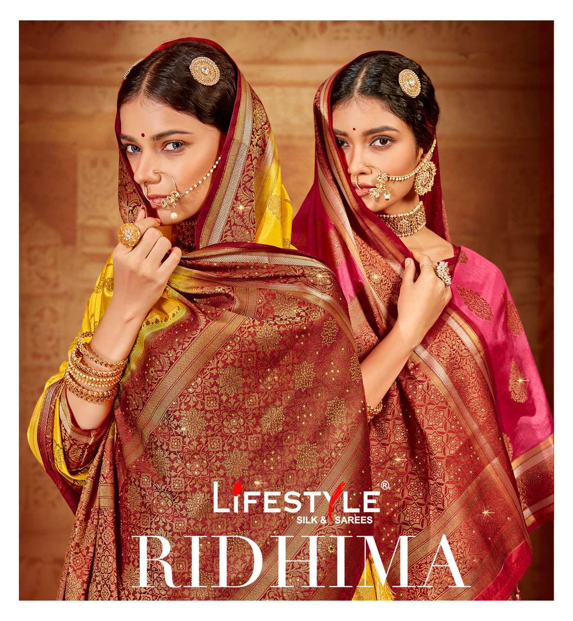 lifestyle ridhima vol 1 nylone silk fancy saree online supplier