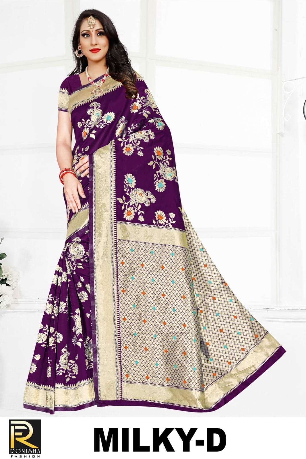 Milky by ranjna saree casual wear silk saree amazing Collection wholesale shop 