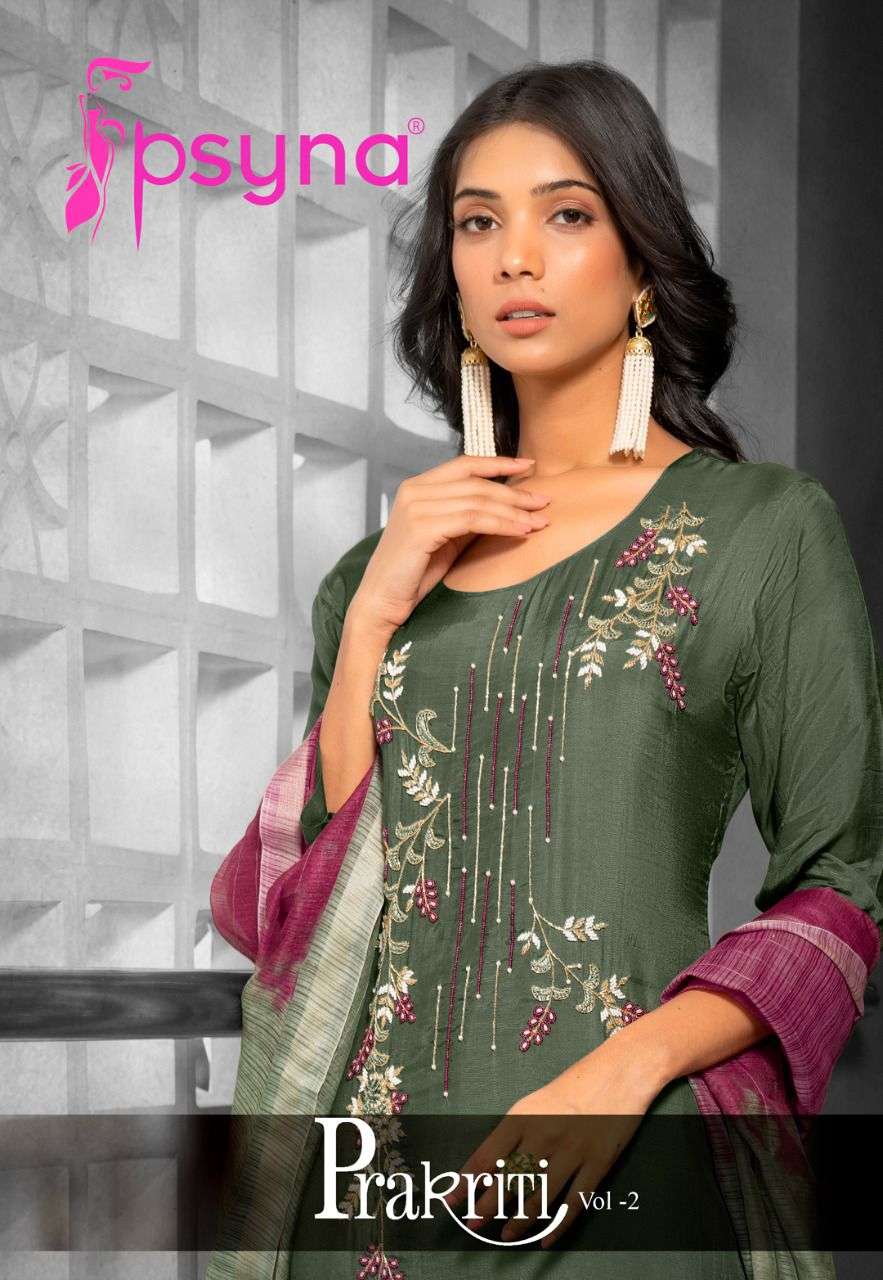 psyna prakriti vol 2 pure muslin handwork designer readymade salwar kameez