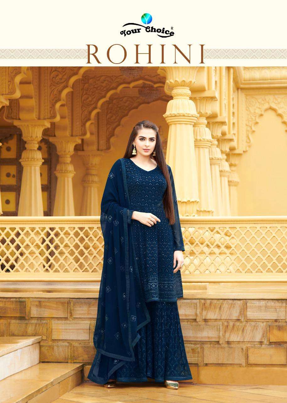 rohini by your choice georgette exclusive peplum salwar kameez