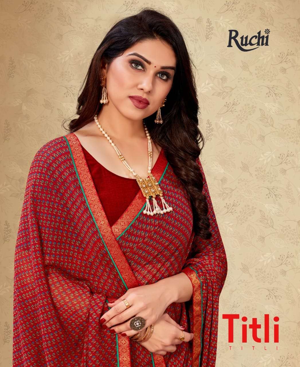 ruchi present titli chiffon printed daily wear saree