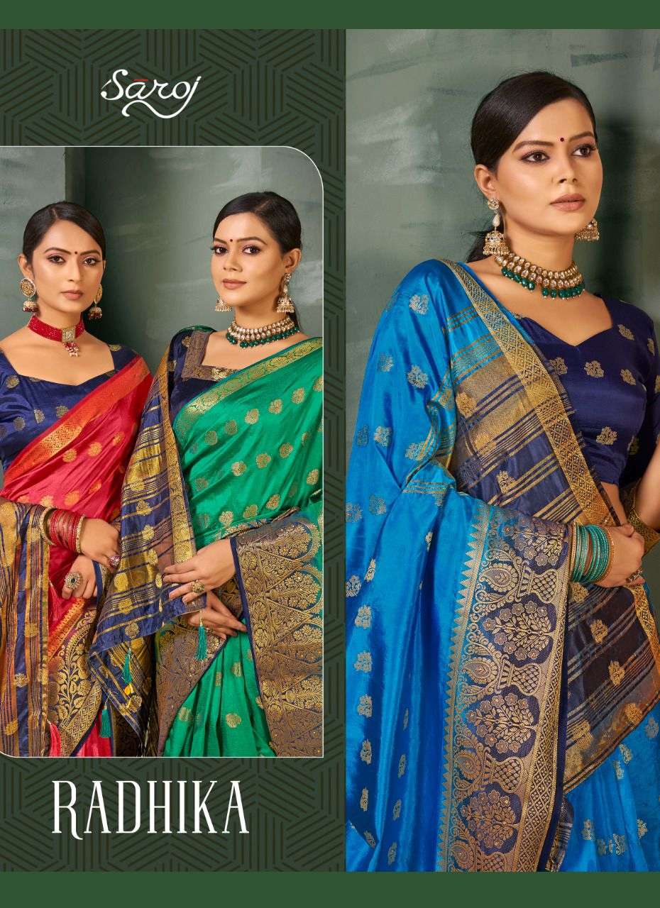 saroj radhika nylon silk series 220001 to 220005 good looking gorgeous fancy sarees