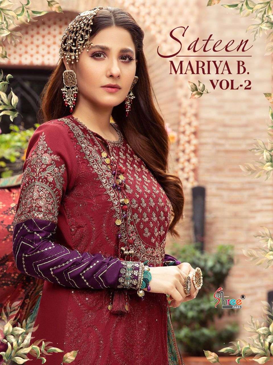 shree fab sateen mariya b vol 2 cotton pakistani salwar kameez