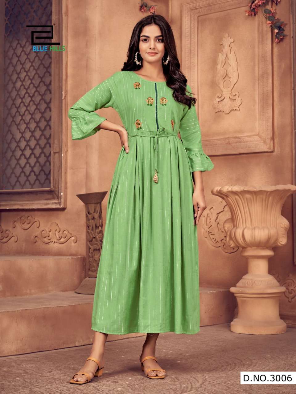 suman by blue hills rayon work designer long gown eporter