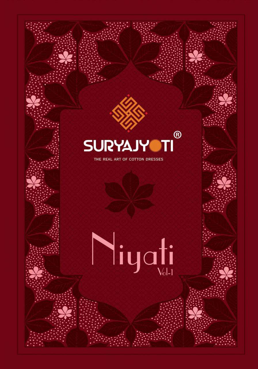 suryajyoti niyati vol 1 series 1001 to 1006 cotton casual wear dress material