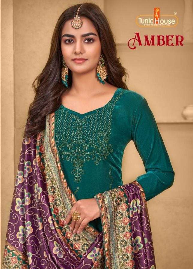 tunic ambar velvet designer winter salwar kameez catalog 