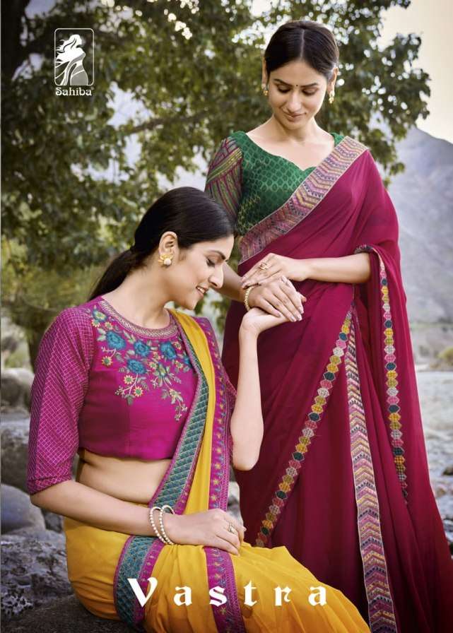 vastra by sahiba saree printed georgette designer saree