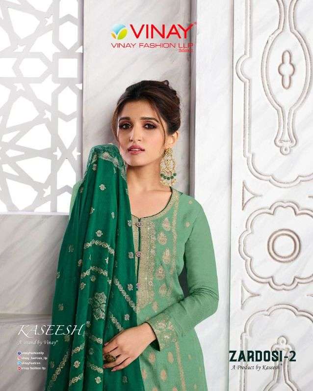 vinay kaseesh zardosi vol 2 exclusive fancy silk salwar suits design 