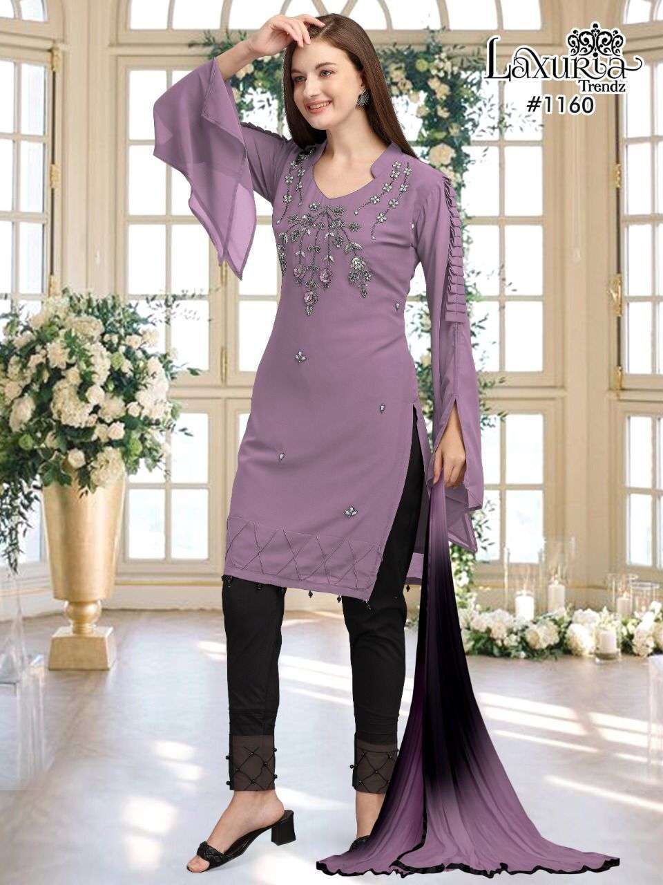 laxuria 1160 georgette readymade pakistani fancy salwar kameez