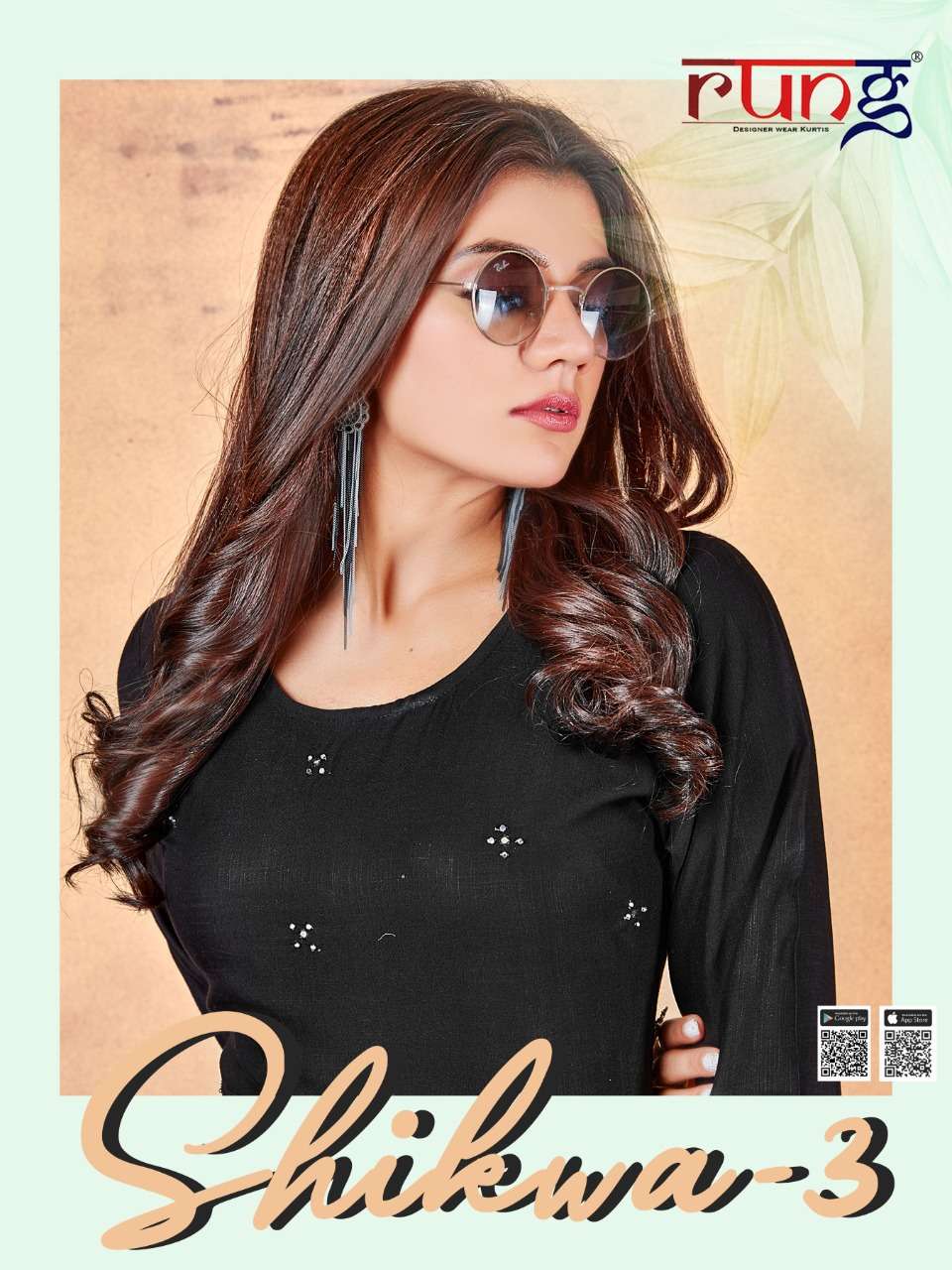 rung shikwa vol 3 slub rayon daily wear fancy kurti