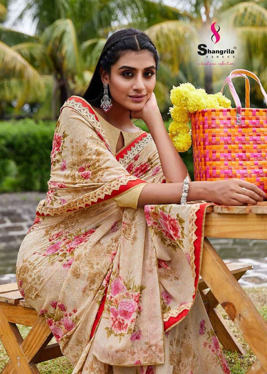 shangrila kusum vol 2 floral prints sarees for women 