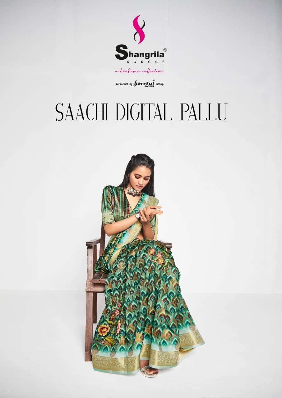 shangrila saachi digital pallu digital printed sarees wholesaler