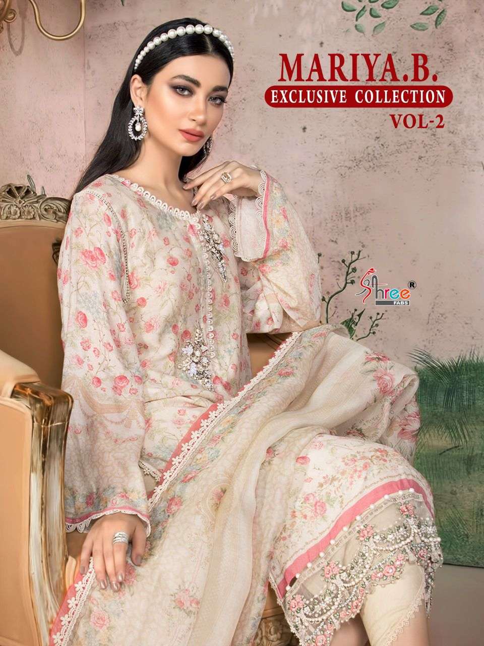 shree fabs maria b exclusive vol 2 cotton work pakistani dresses