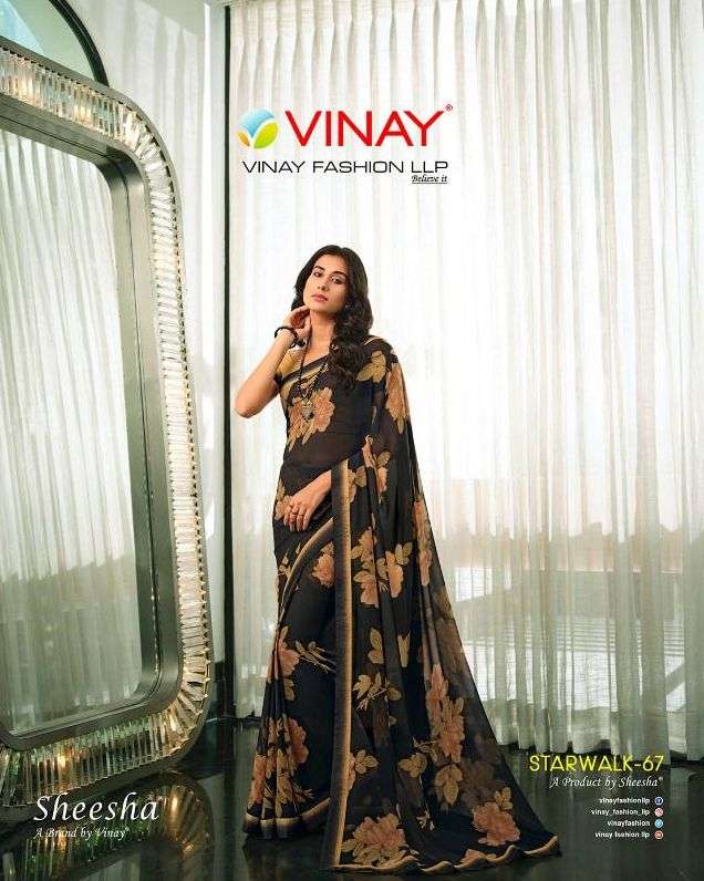 vinay starwalk vol 67 24361-24372 series georgette prints saris at best price 