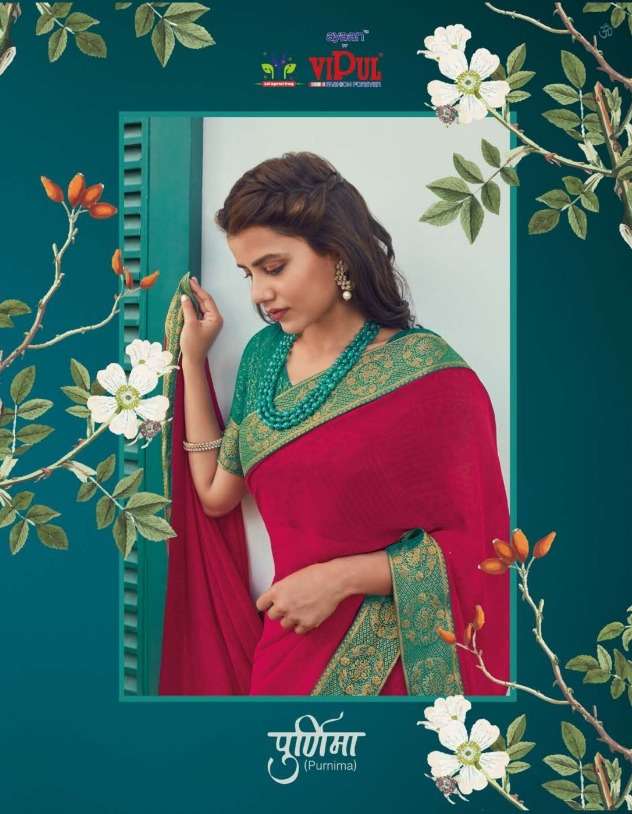 vipul fashion present purnima heavy georgette sarees 