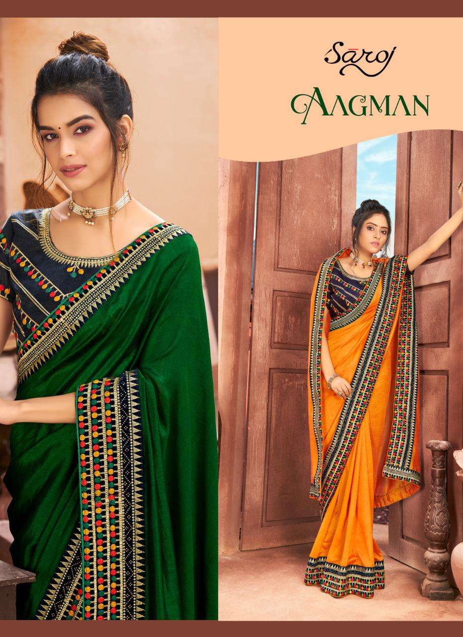 aagman by saroj vichitra silk classy look fancy sarees