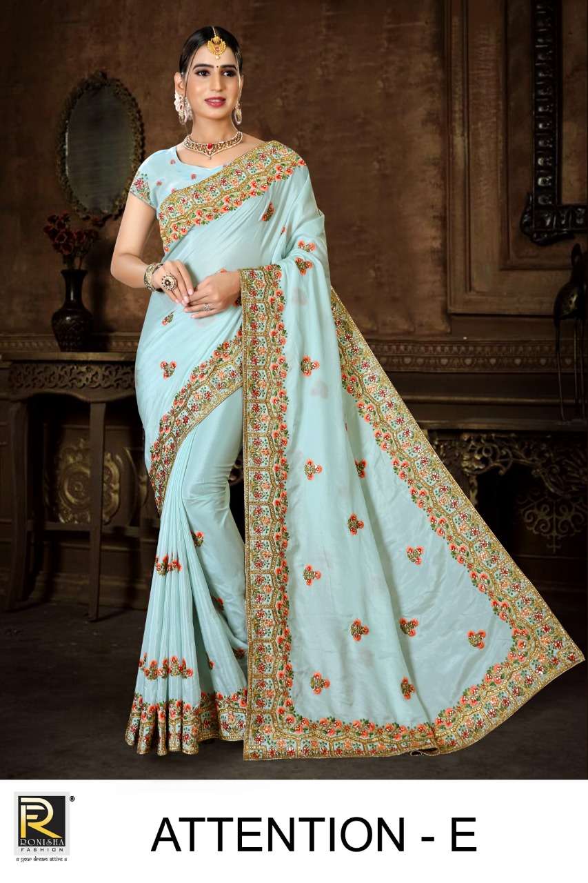 Attention by ranjna saree embroidery worked heavy Diamond Exclusive range collection 