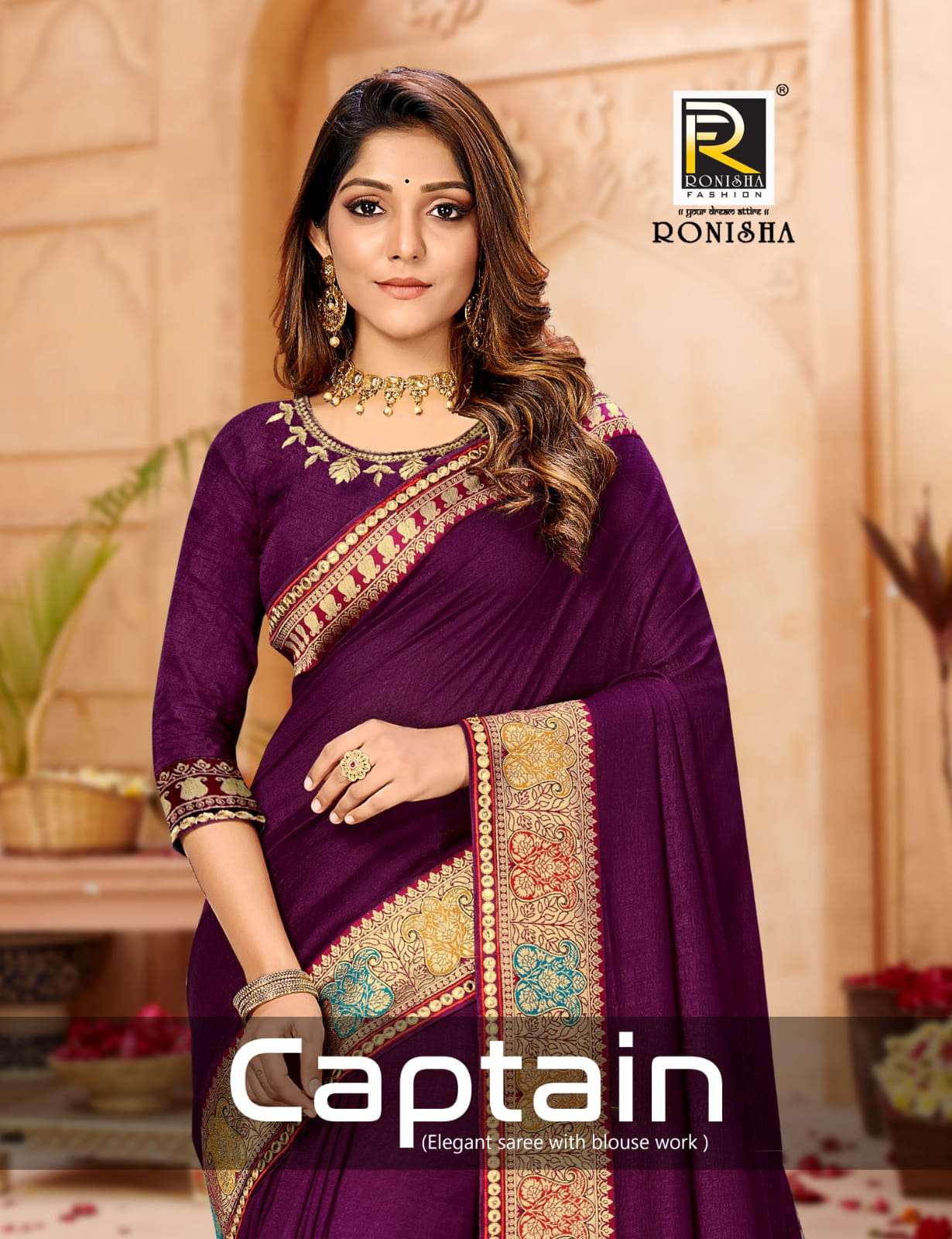 Captain by ranjna saree designer border heavy work blouse exclusive collection 