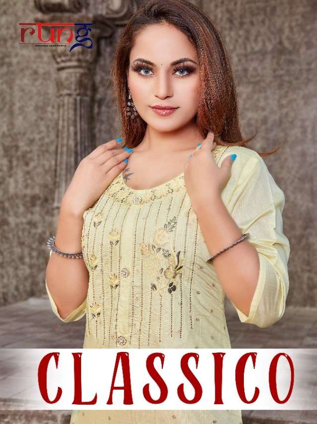 classico by rung modal silk designer fancy kurtis