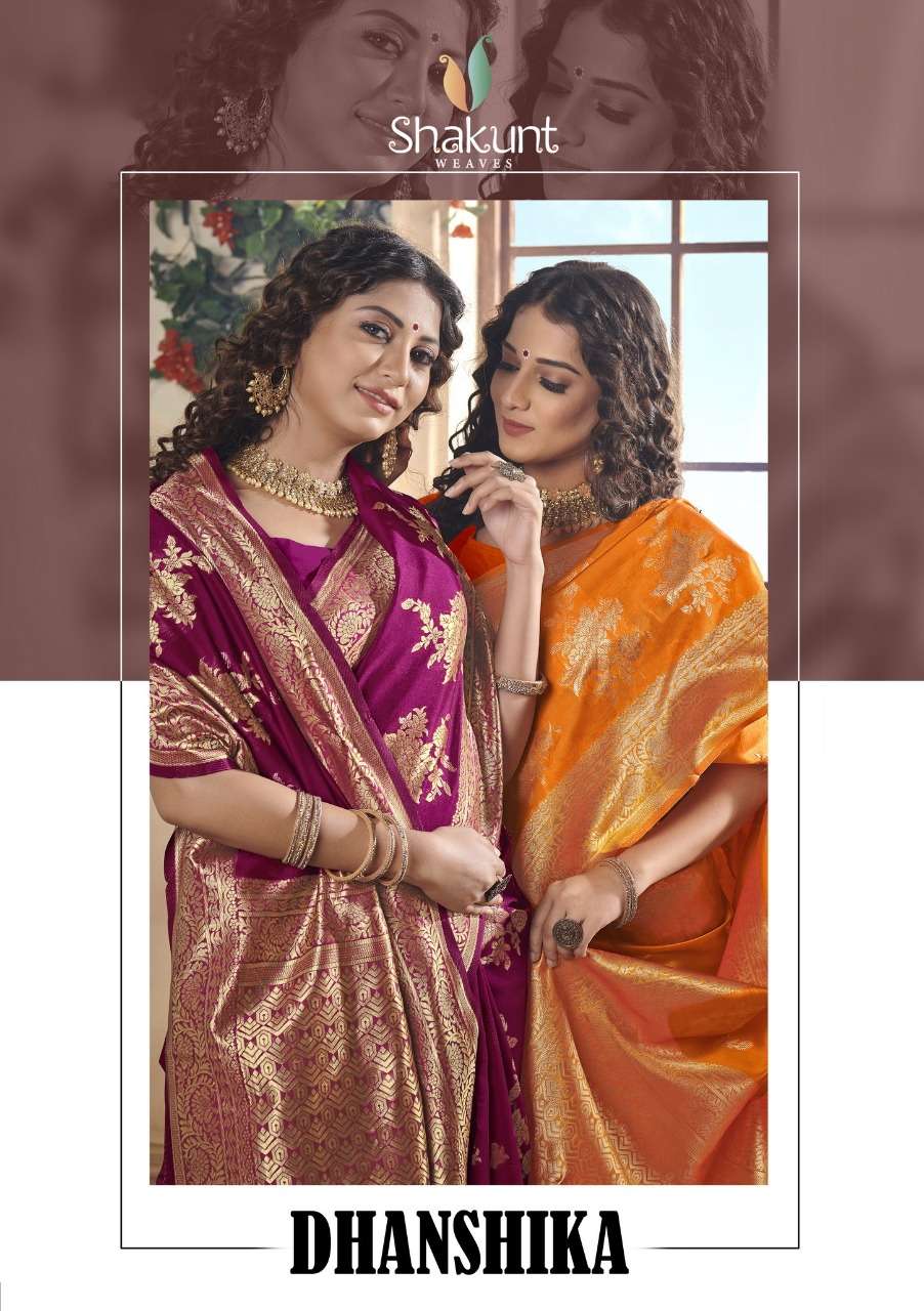 dhanshika by shakunt silk fancy ladies special saree exporter